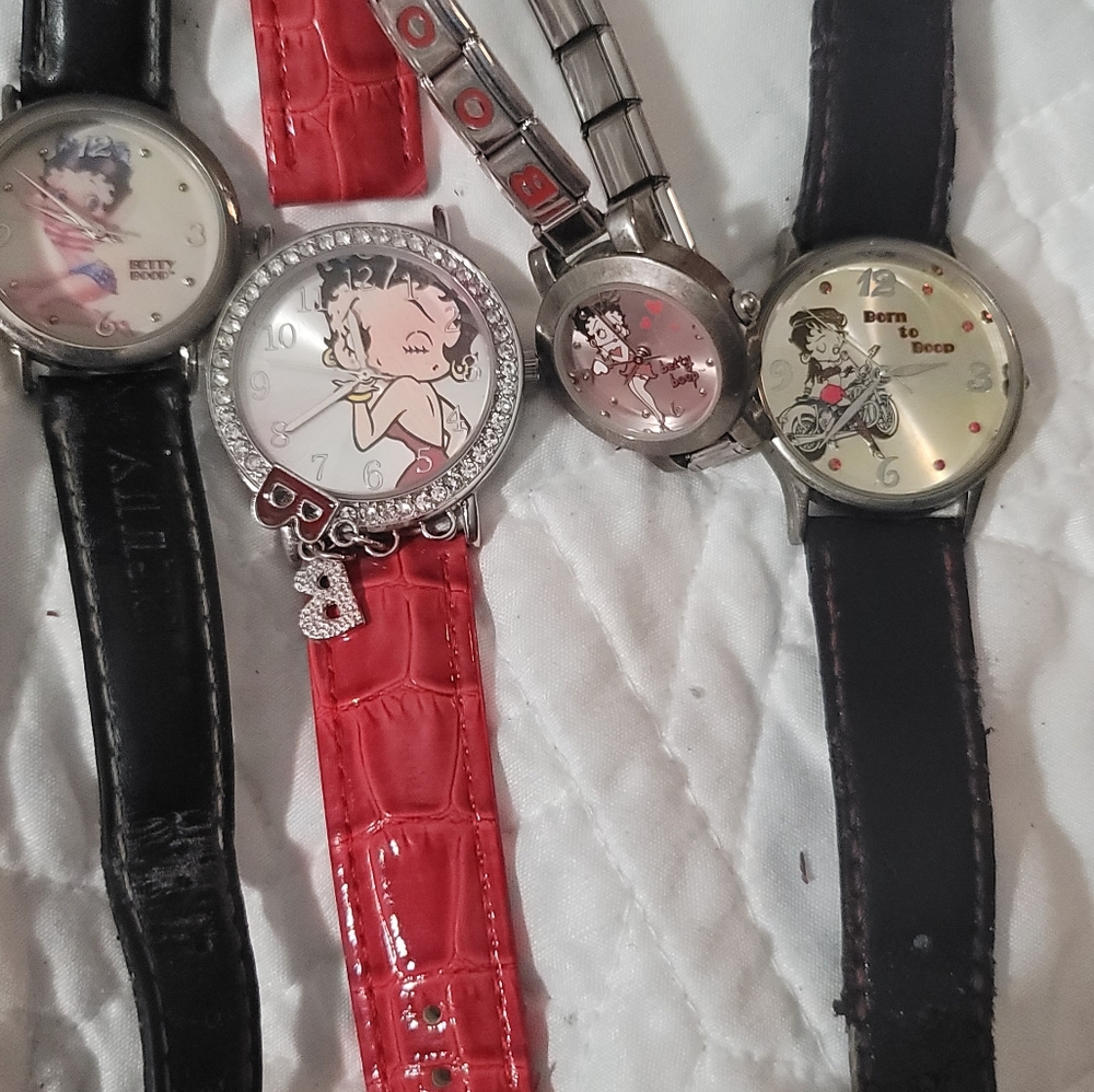 FOUR BETTY BOOP WATCHES